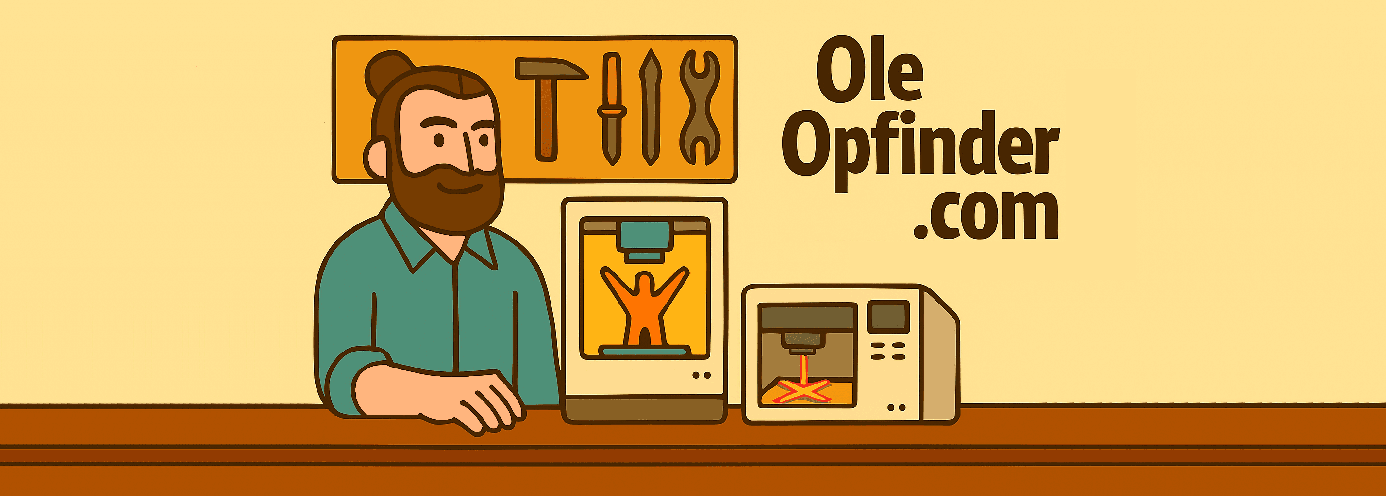 Ole Opfinder – 3D print og laserskæring