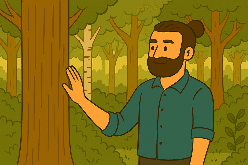 Skov ved træ med naturlig varme og ansvarlighed